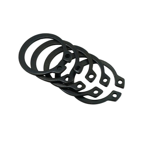 Top Shelf C Type Retaining Ring Circlips External Shaft Locking Rings For M22 Metric Hardware Heavy Duty Steel 50 Piece Pack showing black steel design.