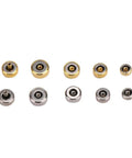 Copper Watch Crown Screws Replacement Parts Kit For Tiny Screws And Back Opener Tools, assorted gold and silver crown parts.