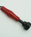 MIG Nozzle Reamer For Spatter Cleanup, red and black welding shroud reamer tool for MIG torches, easy twist design