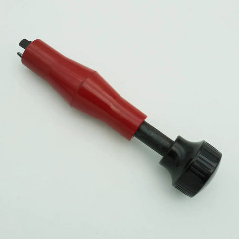 MIG Nozzle Reamer For Spatter Cleanup, red and black welding shroud reamer tool for MIG torches, easy twist design