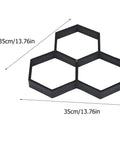 Hexagon Concrete Molds For DIY Garden Walkways Reusable Paver Molds For Concrete Stepping Stone Pavement Kits 35x35cm Mode 4