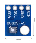 GY-SGP30 Air Quality Sensor Module With I2C Interface For IoT And Smart Home, eCO2 Detector And Multi Gas Sensor On One Chip, front view