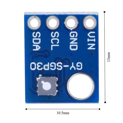 GY-SGP30 Air Quality Sensor Module With I2C Interface For IoT And Smart Home, eCO2 Detector And Multi Gas Sensor On One Chip, front view