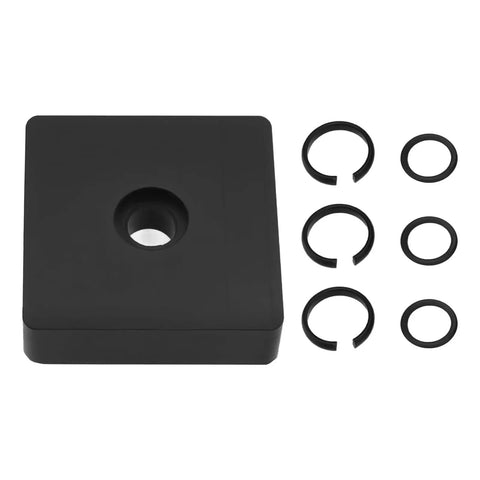 Essential 3/8 Inch Impact Wrench Retaining Rings And Round Sealer Clamps Made From Durable Rubber available with square base and six rings.