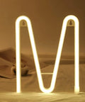 Led Neon Letters Sign Warm White Wall Decor Alphabet M for Parties Weddings Valentines Day Home Bar Lounge Room Accent