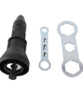 Super Easy Electric Rivet Adapter For Power Drills Fits 2 Point Four To Four Point Eight Mm Rivets With Heads Great For Car And Door Windows Build Outs Save Big Time On Labor With This Sick Three Claw Design Tool That Gets It Done Fast. black drill mounted rivet adapter with two metal wrenches