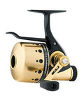 Underspin Spincast Reel For Freshwater Fishing Dope Ambidextrous Handle One Ball Bearing 4.1 To 1 Gear 16.1 Inches Line Gold Finish