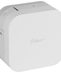 Total Game Changing Smartphone Color Label Maker Featuring Bluetooth Wireless Sync Plays Nice With Any iPhone Or Android Device And Prints Dead Simple Custom Stickers Plus Bold Graphic Tags Directly From Your Pocket Sized Screen, compact white design.