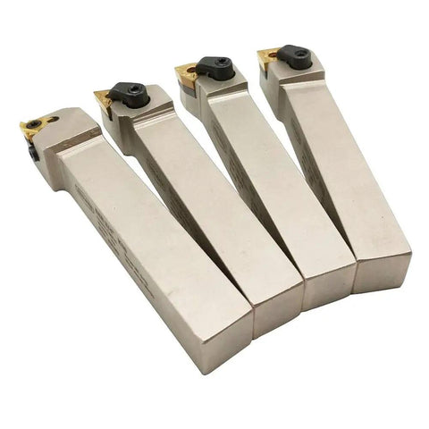 Beefed-Up 3/4 Inch CNC Lathe Tool Holder Set With Indexable Carbide Inserts Tin Coated For Heavy Duty Metal Lathe Work, holders view