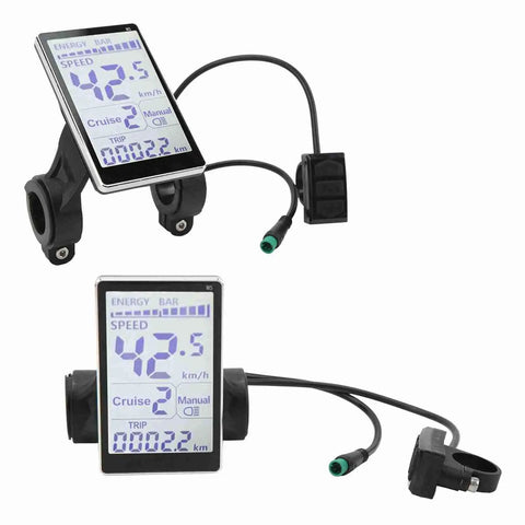 Electric Bike LCD Meter Panel Waterproof 24V 60V Universal for 31.8mm and 22.2mm Handlebars ABS Case E Scooter Speedometer Display High Sensitivity Sensor Energy Efficient Tough Built To Last Heat Resistant