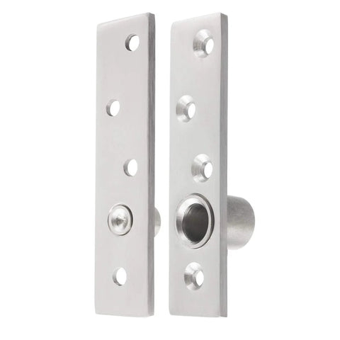 4 Inch Offset Axes Rotating Hinge 360 Degree Door Pivot Hinge Concealed Up Down Shaft Stainless Steel Brushed Nickel Finish