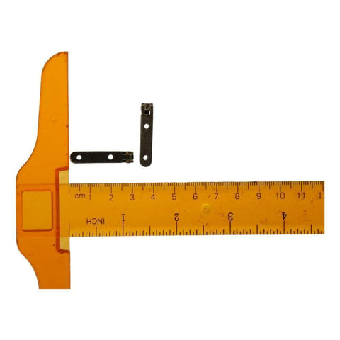 Miniature Cabinet Drawer Hinges 12 Pack 1.18 Inch 90 Degree Bronze Zinc Alloy Jewelry Box Chest Hinge with measuring tool