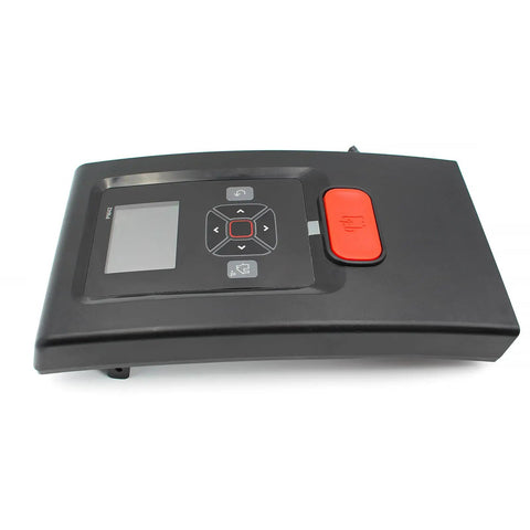 Heavy Duty Front Panel Assembly For Intermec PM42 Thermal Label Printer, Built Like A Tank Replacement Part 50124625 002, black control panel with buttons and screen