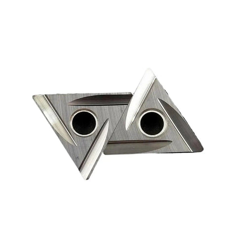 Top Grade 10 Piece Indexable Carbide Lathe Tool Set Featuring TNMG160404R-2G Metal Ceramic Triangle Blades for precise cutting.