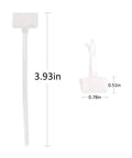 Slick Self Locking Nylon Cable Marker Ties Featuring A Bulk Pack Of 200 White Write On Wire Labels dimensions 3.93x0.51in