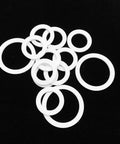 Nylon Washer Assortment Kit 20 Pieces Flat Spacers And Gaskets For Flange Pressure Gauges 2mm Thick Water Pipe Joints Includes 55x45x2mm And A DIY Friendly Range Of Sizes For Plumbing Repairs, white nylon washers