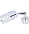 Maqulae LED Water Faucet with Temperature Control, 3/4in External Thread in chrome finish, angled design for installation.