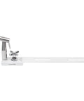 Side view of CleanSpa Luxury Handheld Bidet And Mounted Holster With Integrated Shut Off In White, stainless steel and plastic materials