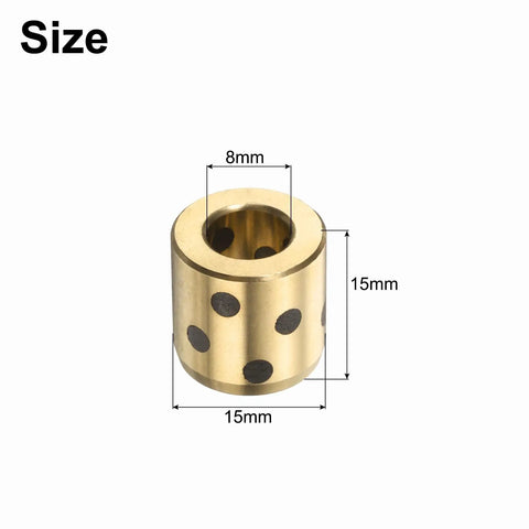 Top Shelf Brass Sleeve Bearings Three Pack featuring Hella Smooth Graphite Bushings eight millimeter bore by fifteen millimeter diameter
