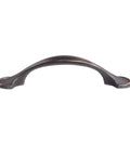 Oil Rubbed Bronze Rounded Foot Cabinet Pulls 4.63 Inches Long With 3 Inch Center, 1 Inch Projection, side view handle