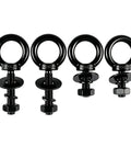 Beefy Four Piece Heavy Duty Lifting Ring Eye Bolt Kit In Stainless Steel 304 With Nuts Washers And Spring Washers M12 By 50mm Threads Half Inch By Two Inch Size Easy Install For Hoisting And Rigging, black eye bolts with hardware