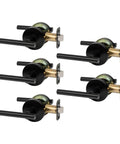Black Passage Door Lever Set, Reversible Hall And Closet Lever, Adjustable 2 3/8 To 2 3/4 Backset, 5 pack displayed