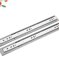 Heavy Duty Steel Drawer Slides With Three Section Extendable Rail Buffer Soft Close Double Row Stainless Steel Quiet Ball Bearings Smooth Load Bearing For Cabinets Easy Install And Anti Derailment For Secure Drawers, pair of steel drawer slides