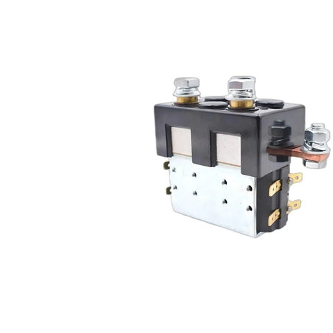 Beefy DC Contactor Relay Plug And Play Setup For Electric Cars Forward Reverse Switch 72 Volt DC88 Motor Reversing Kit close-up view.