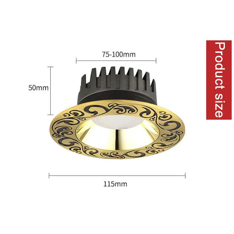 Top Shelf 14 Pack Recessed Led Ceiling Lights With Three Color Dimming And Slick Copper Trim For Modern Living Rooms Energy Saving Ambient Glow Quick Install solid ceiling light fixture with decorative gold trim and black heat sink