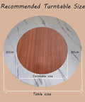 Image showing recommended size of Top Shelf Natural Wood Lazy Susan Turntable Silent Swivel Serving Carousel, 30cm diameter.
