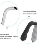 Gooseneck Coffee Kettle 304 Stainless Steel, 1200ml Capacity with precision spout and anti-scald handle design detail.