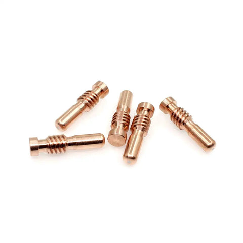 5 copper electrodes from 10 Piece Plasma Cutting Torch Consumables Kit With KP2062 1B1 Nozzle Tip And KP2063 1B1 Electrodes