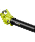 Heavy Duty Cordless Jet Fan Leaf Blower With 500 CFM And 110 MPH Turbo Boost for quick yard cleanup, featuring soft grip handle.