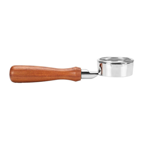 58mm Bottomless Portafilter For Breville Dual Boiler Machines Straight Up 304 Stainless Steel Filter Basket with wood handle
