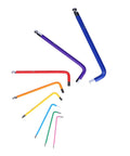 Top Tier 9 Piece Chrome Vanadium Hex Key Wrench Set with Textured Non Slip Grip For Tough Maintenance, Assembly Jobs At Home or Garage, Ball Flat Ends, Color Coded L Keys To Tackle Any Bolt. 9-piece color-coded chrome vanadium hex key set with ball ends