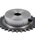 Hot Pick 2 Pack Heavy Duty Stainless Steel Sprocket Set With Twenty Teeth For 04c Chains And Screw Holes view from the side.