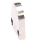 Side view of Left Hand Side Hinge End Piece KE50819-1 for steam oven equipment, genuine OEM replacement, heavy-duty stainless steel.