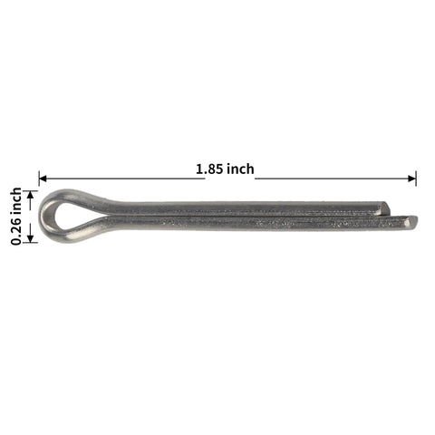 Durable Marine Propeller Cotter Pins For Suzuki Yamaha Johnson Evinrude Outboard Motors 12 Pieces Replacement, stainless steel, size shown