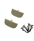 Two Pack Sun Visor Clip Retainer Covers And Trim Screws Replacement Kit For Ford Edge 2015 To 2024 Fusion Lincoln MKZ light gray tan
