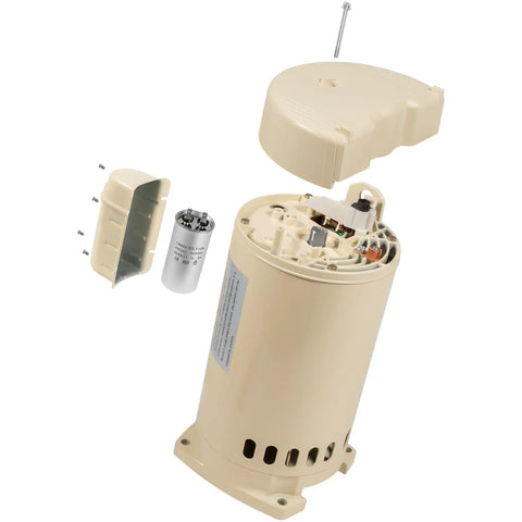 Energy Efficient 1 HP Pool Pump Motor Replacement For WhisperFlo WFE 4 WFE 26 And SuperFlo Pumps showing internal components