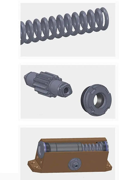 Internal components of Hydraulic Door Closer With Soft Close And Adjustable Arm For Home And Commercial Doors in aluminum alloy