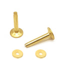 Fifty Pack Dang Solid Brass Stud Rivets And Flat Washers Size 12 Three Quarter Inch Long tough brass rivets and washers for leather crafting.
