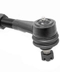 Beefed Up Steering Kit With 1.5 Inch DOM Tie Rod And Drag Link For Jeep Cherokee XJ And Wrangler TJ Built For Four Inch Or More Lift For Rugged Off Road Use, black rod end detail