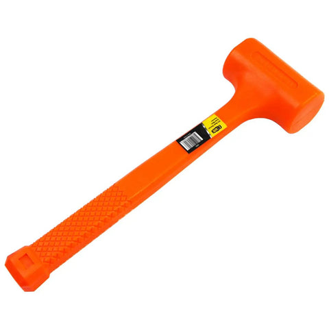 Heavy Duty 6 Pound Dead Blow Hammer With Non Slip Unibody Molded Handle, Checkered Grip, Spark And Rebound Resistant in orange color