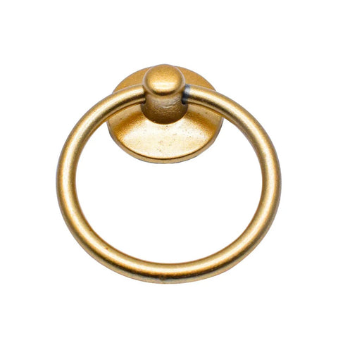 4 Pack Cabinet Knobs And Ring Pulls For Drawers And Dressers, 1.4 Inch Diameter, Gold Finish, Sleek Modern Style