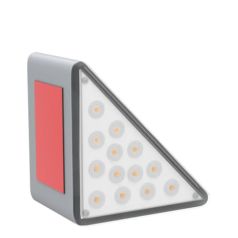 Triangular design light from Six Pack Solar Step Lights Warm White Outdoor IP67 Waterproof Stair Lights Auto On Off For Steps, Patio.