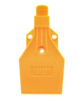 Yellow Wind Jet Nozzle One Quarter Inch BSPT Male Three Hole ABS Air Blower Nozzle Air Knife front view