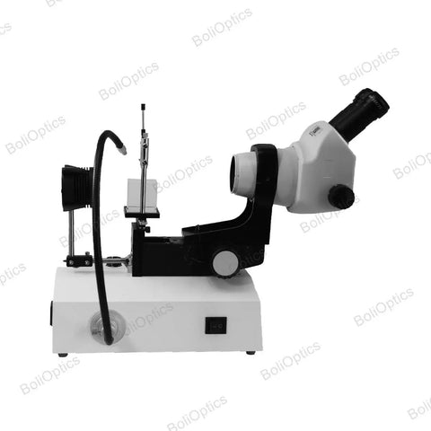 8X To 50X Pro Jewelry Gem Stereo Zoom Microscope With LED Light And Horizontal Oil Immersed Gem Stand For Sharp Jewelry Inspection And Macro Photography, side view