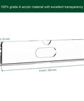 Clear Acrylic Door Name Plates 2x8 Inches 5 Pack With Adhesive Tape Easy Paper Insertion For Office And Classroom Doors