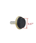 Gold Swivel Adjustable Furniture Levelers To Knock The Wobble Flat slick steel leg with rubber pad, 0.67 inch size for silent gliding.